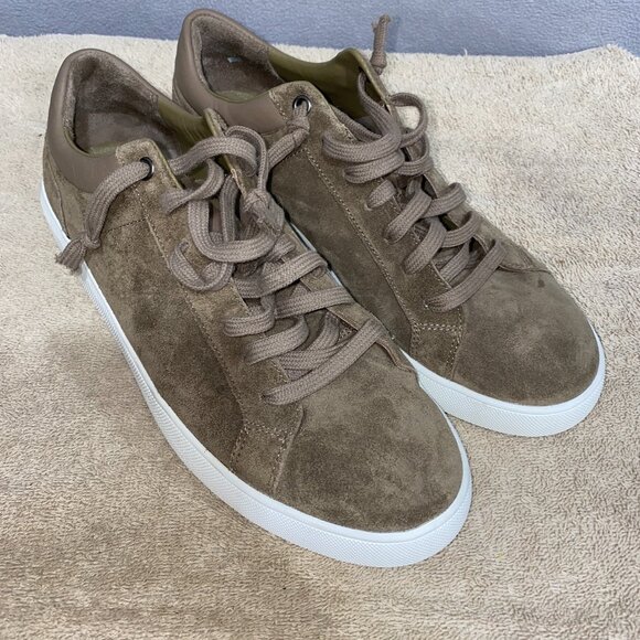 Vince Other - Vince Men’s Taupe Suede Low-Top Sneakers Lace-Up White Sole Size 9.5 (EU 43)